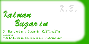 kalman bugarin business card